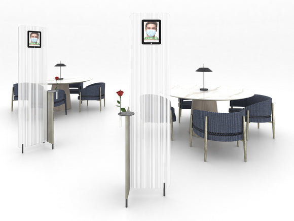 Convivium - temperature detection totem for restaurants, hotels and lounges
